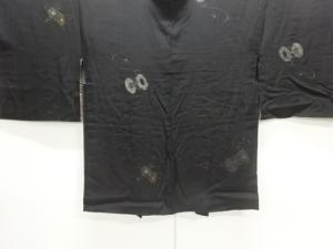 大正ロマン　漆鼓模様織り出し一つ紋羽織